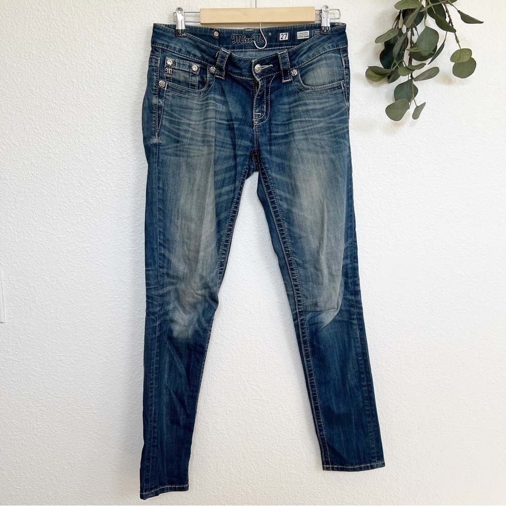 Miss Me- Signature Cuffed Skinny Jeans Size 27